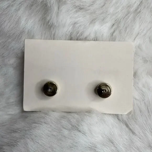 MICHAEL KORS Est 1981 Gold-Tone Logo Padlock Stud Earrings - Picture 2 of 2